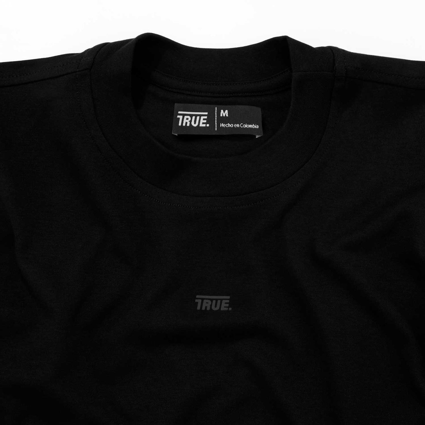 True Camiseta Clásica Logo Negro - Negra