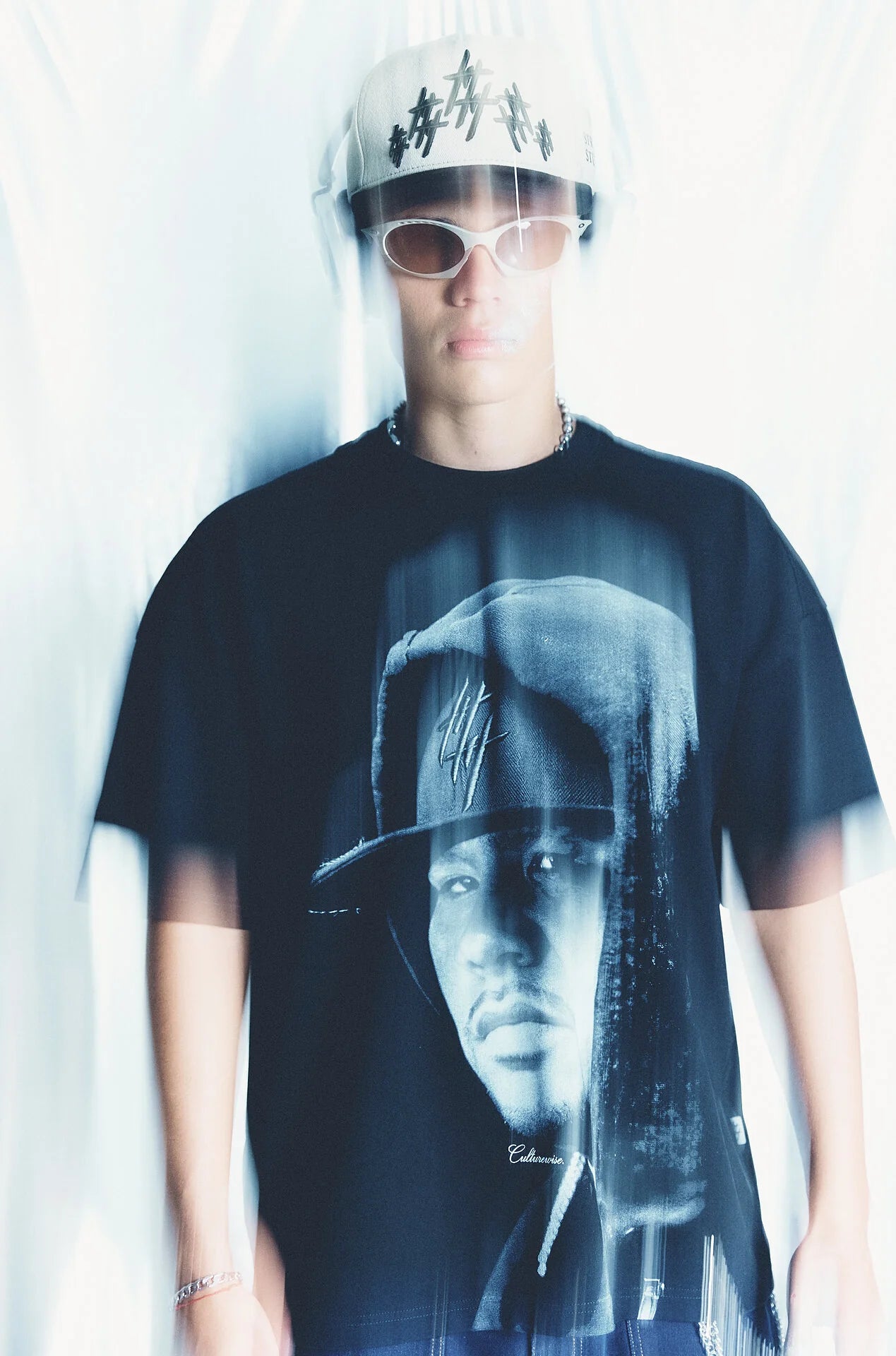 Culturewise Camiseta Negra Faces Fat Joe CWQ7-OFAT