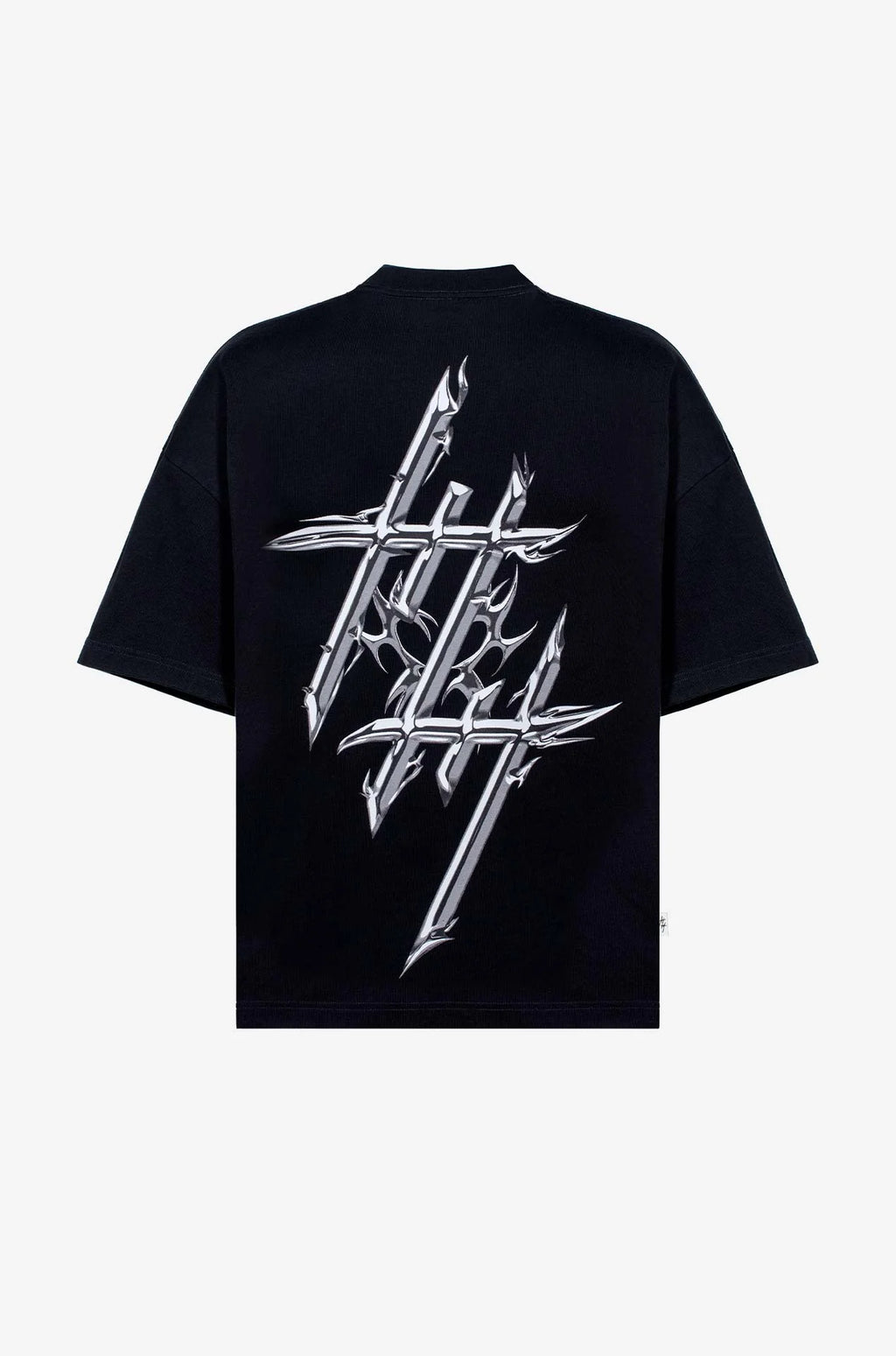 Culturewise Camiseta Negra Logo Chrome Reflective CWQ7-OREFLE