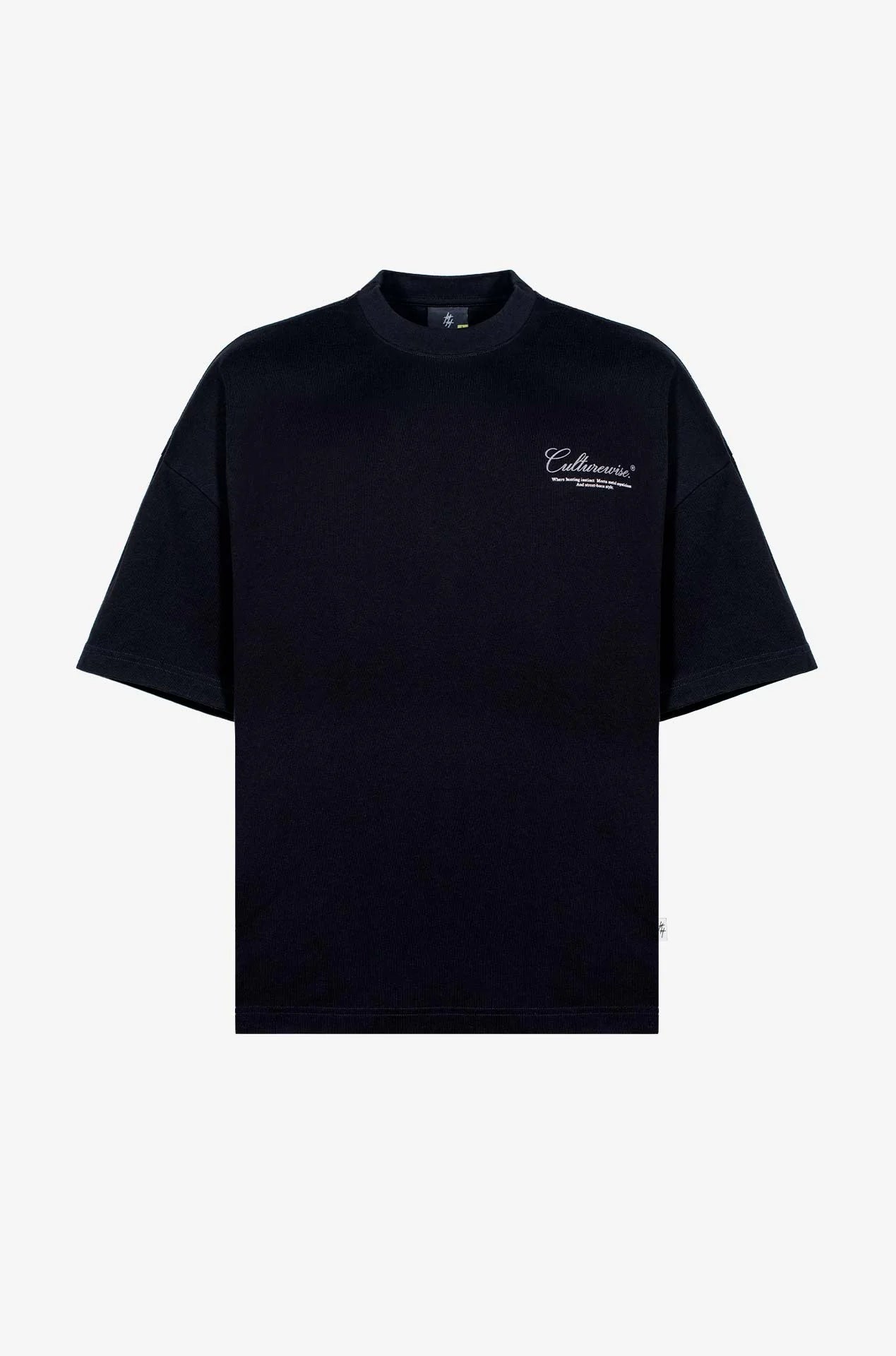 Culturewise Camiseta Negra Logo Chrome Reflective CWQ7-OREFLE