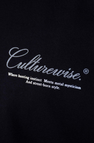 Culturewise Camiseta Negra Logo Chrome Reflective CWQ7-OREFLE