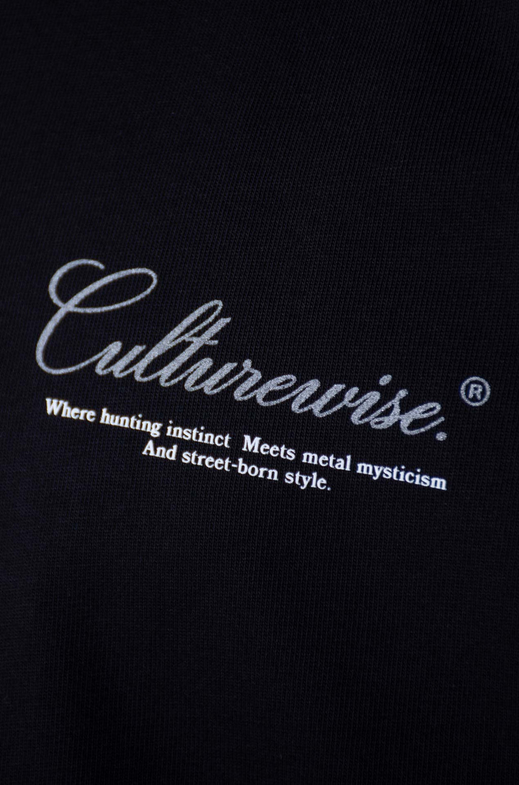 Culturewise Camiseta Negra Logo Chrome Reflective CWQ7-OREFLE