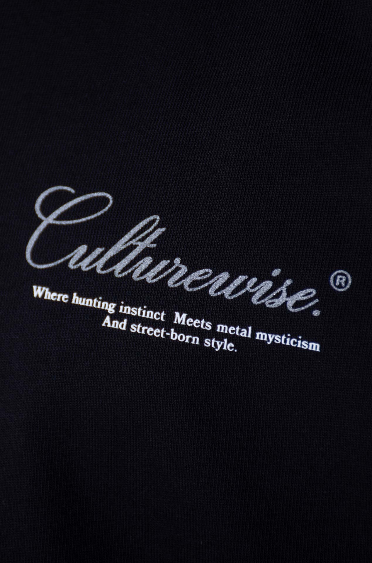 Culturewise Camiseta Negra Logo Chrome Reflective CWQ7-OREFLE