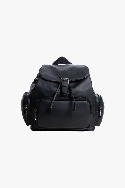 JORMANDS BLACK FLAP BACKPACK