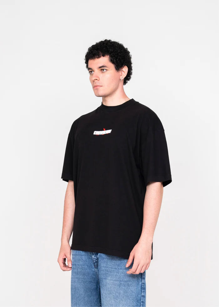 Crowncode camiseta racing world team - negra
