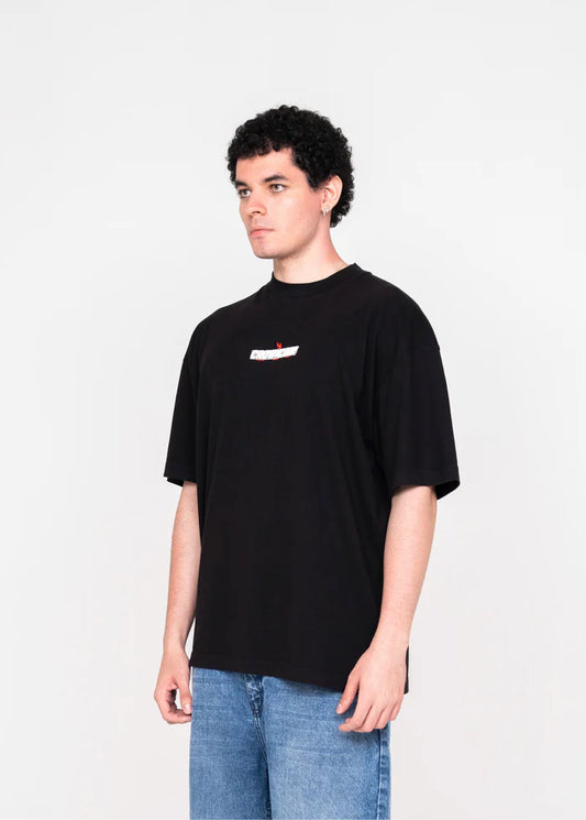 Crowncode camiseta racing world team - negra