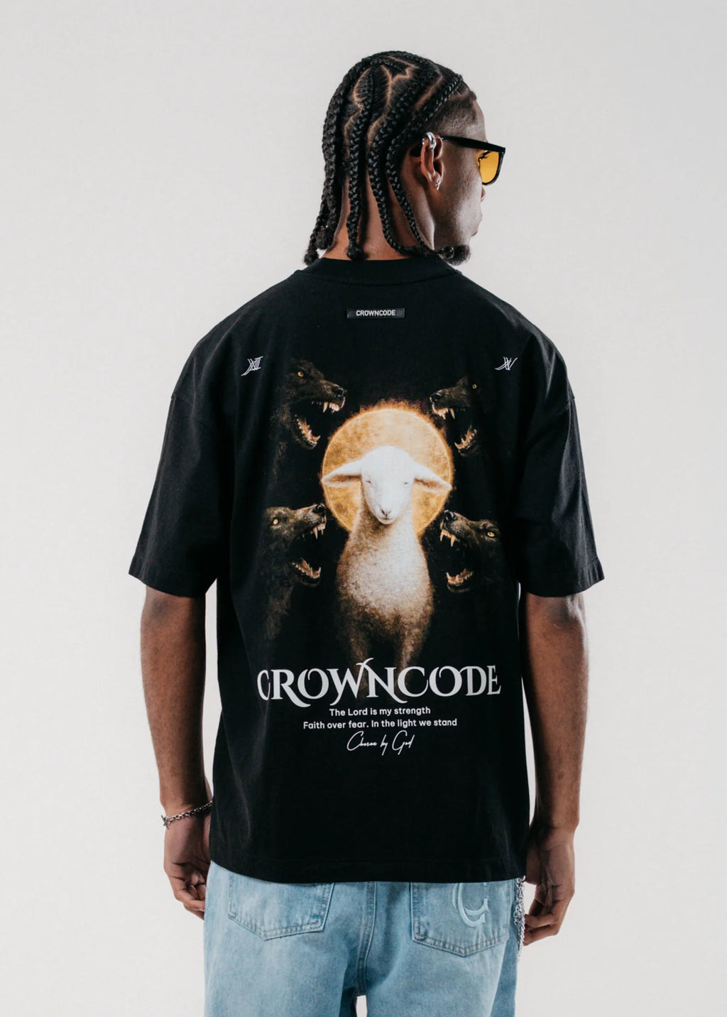 Crowncode camiseta goat - negra