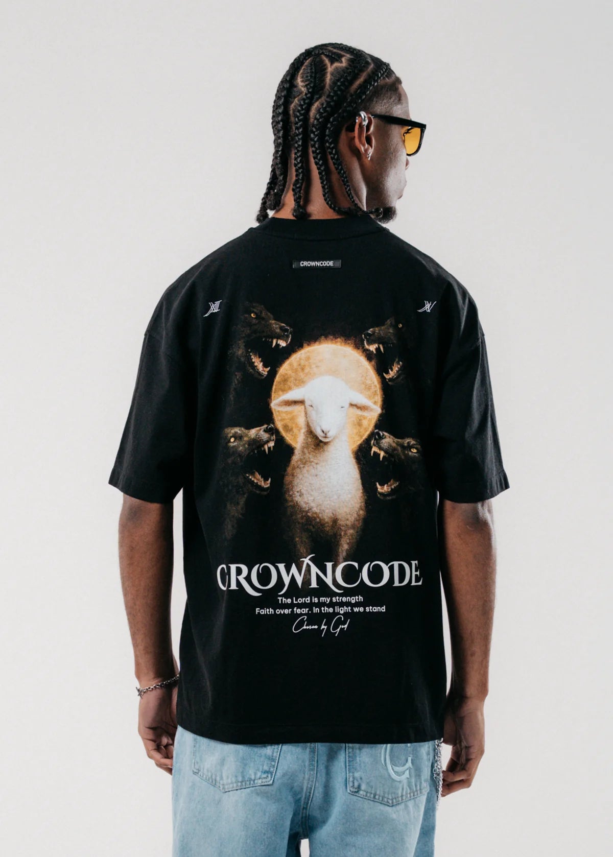 Crowncode camiseta goat - negra