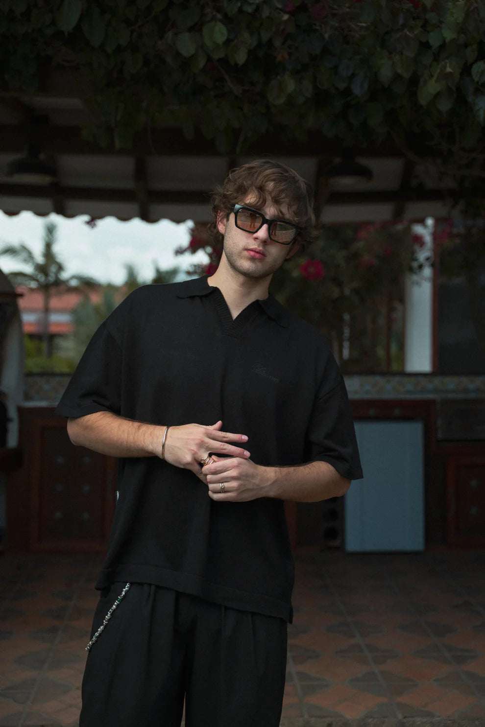 Astronomic Camiseta Polo Tejida - Negro