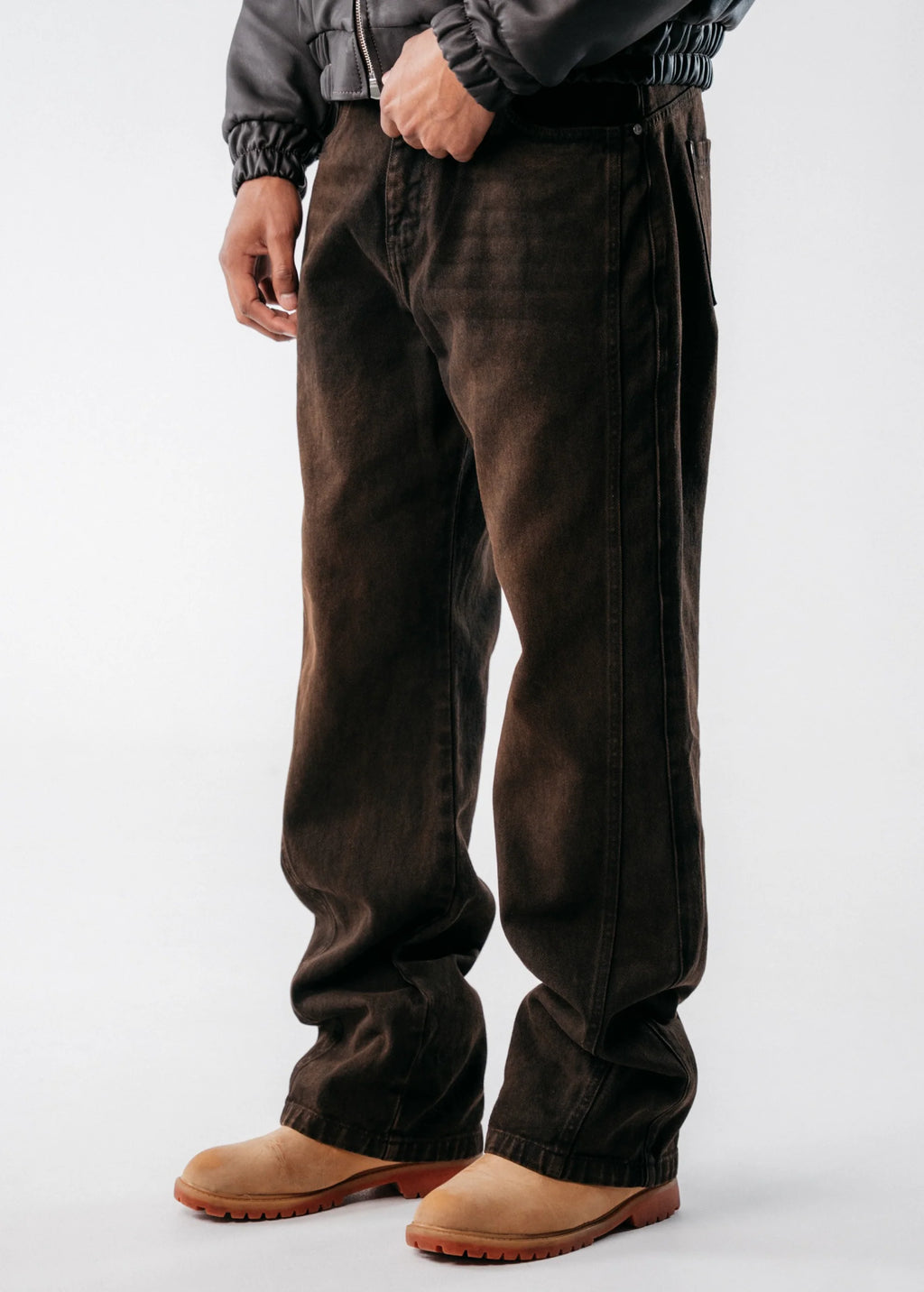 Crowncode side line jean - bark