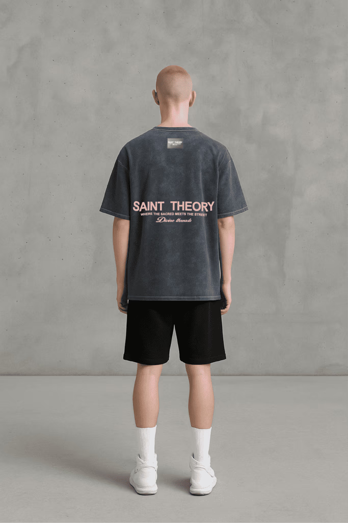 Saint theory hilos divinos negro desvanecido rosado