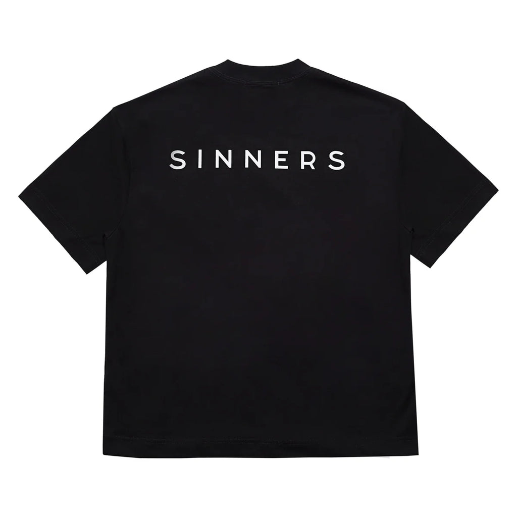 Sinners logo regular black t-shirt