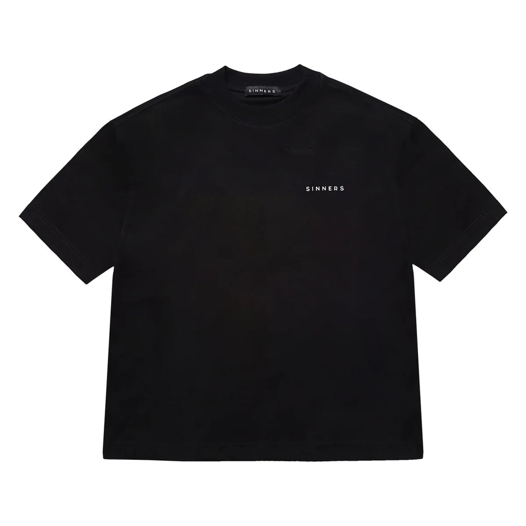Sinners logo regular black t-shirt