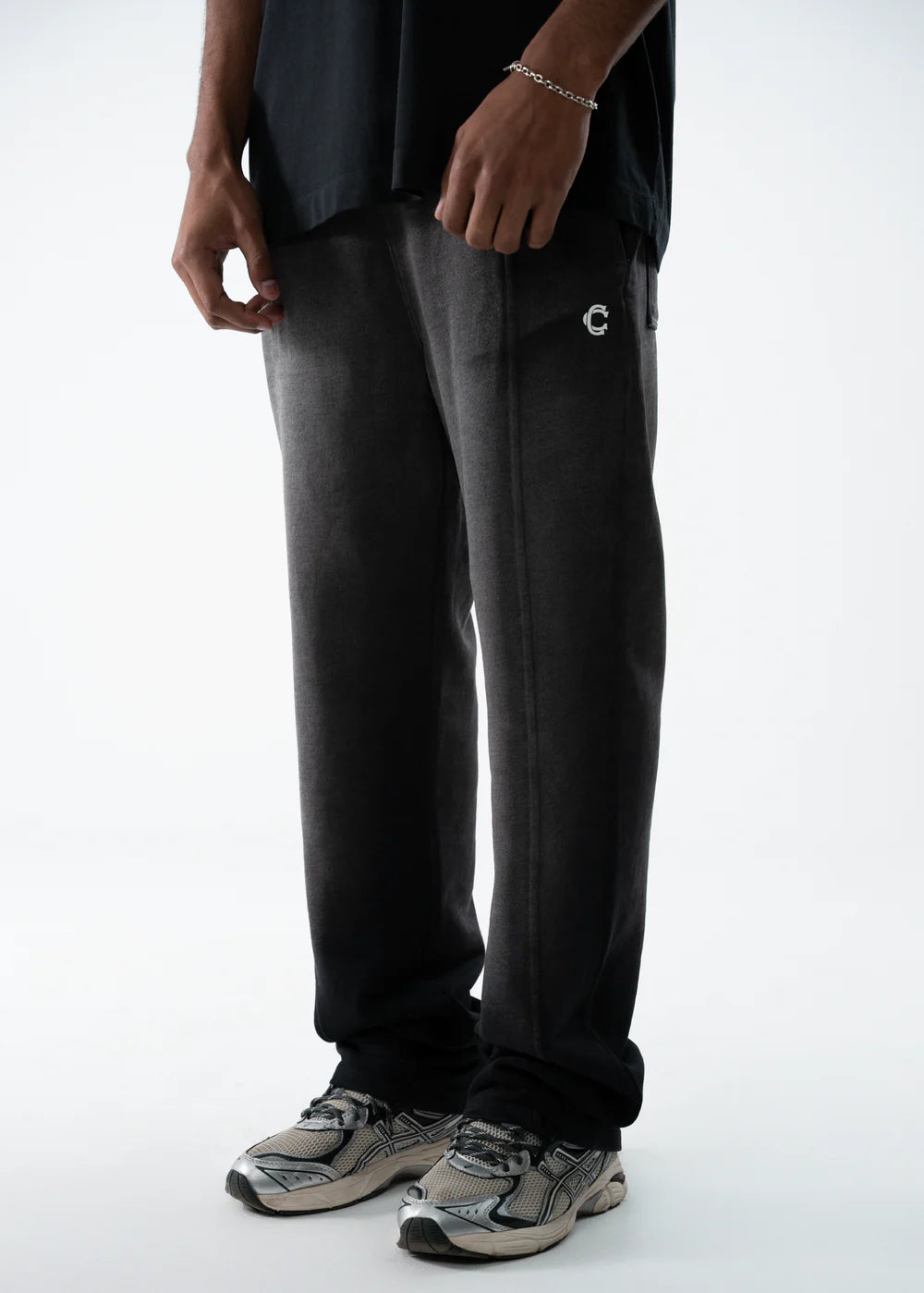 Crowncode jogger recto major league - negro degrade