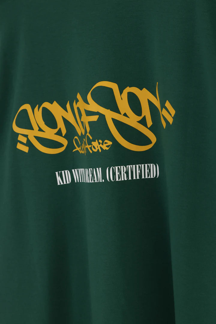 SON OF SON OT-012 CREW NECK OVERSIZE T-SHIRTS GREEN