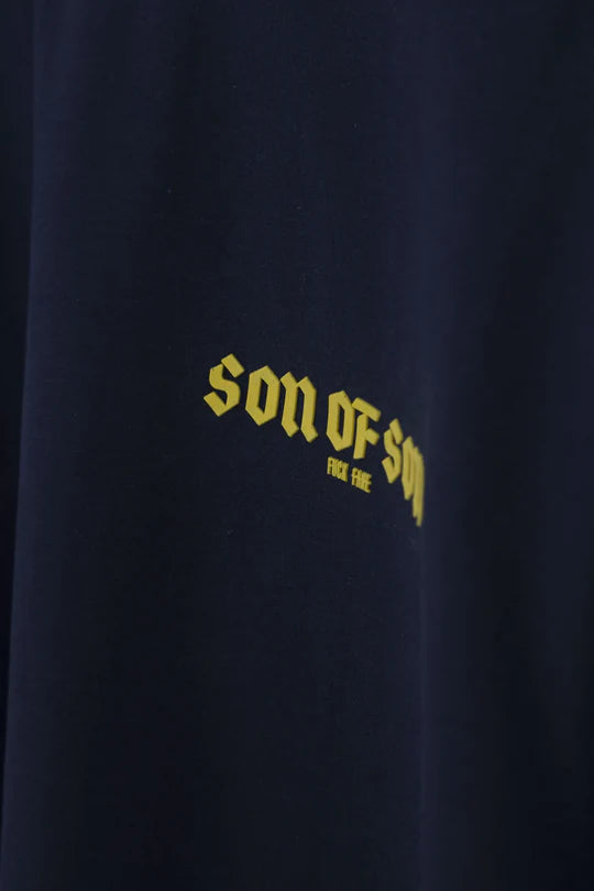 SON OF SON ST-004 SLIM FIT CREW NECK T-SHIRT NAVY BLUE