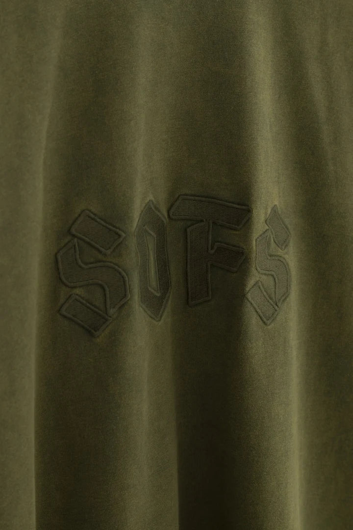 SON OF SON OT-032 CREW NECK OVERSIZE T-SHIRT ACID WASH GREEN