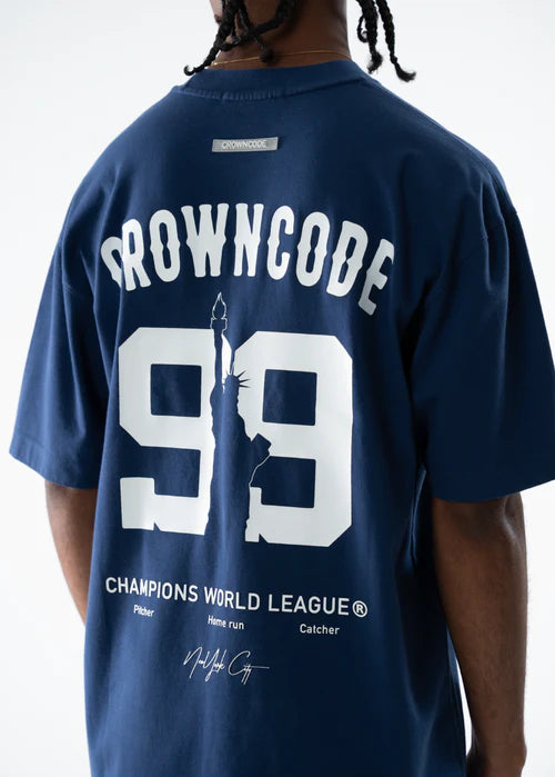 Crowncode camiseta liberty - azul navy