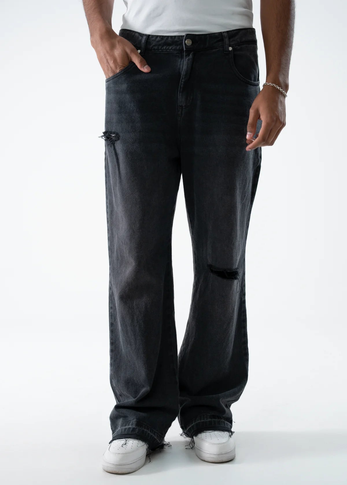 Crowncode jean flared - negro