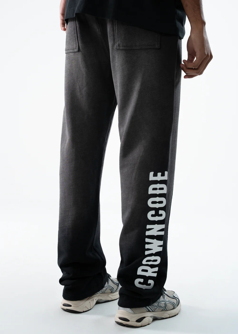 Crowncode jogger recto major league - negro degrade