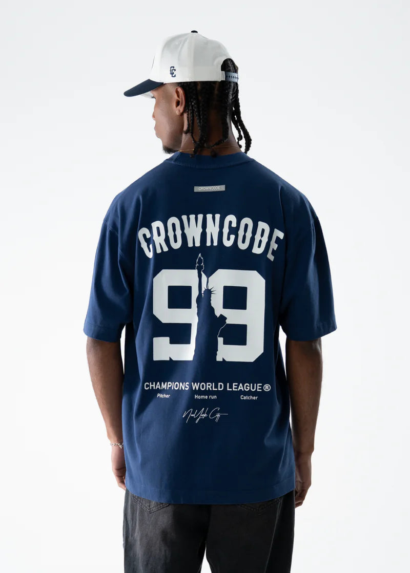 Crowncode camiseta liberty - azul navy