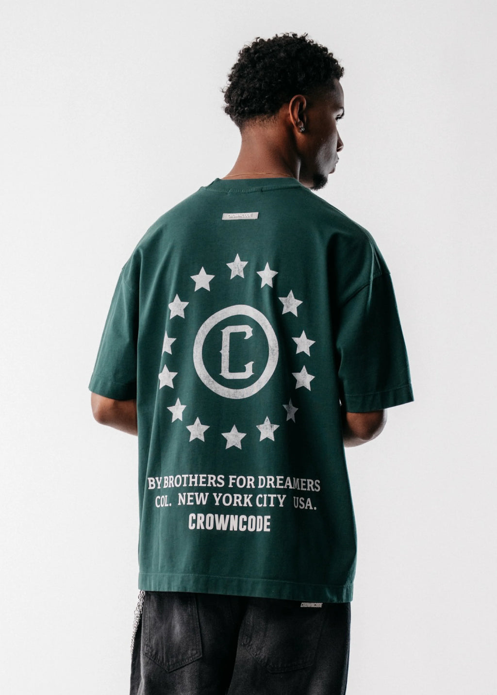 Crowncode camiseta dream state - verde bosque