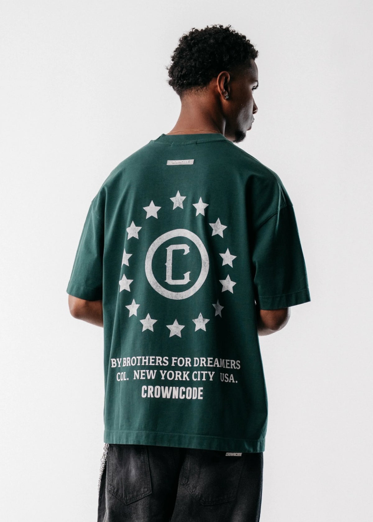 Crowncode camiseta dream state - verde bosque