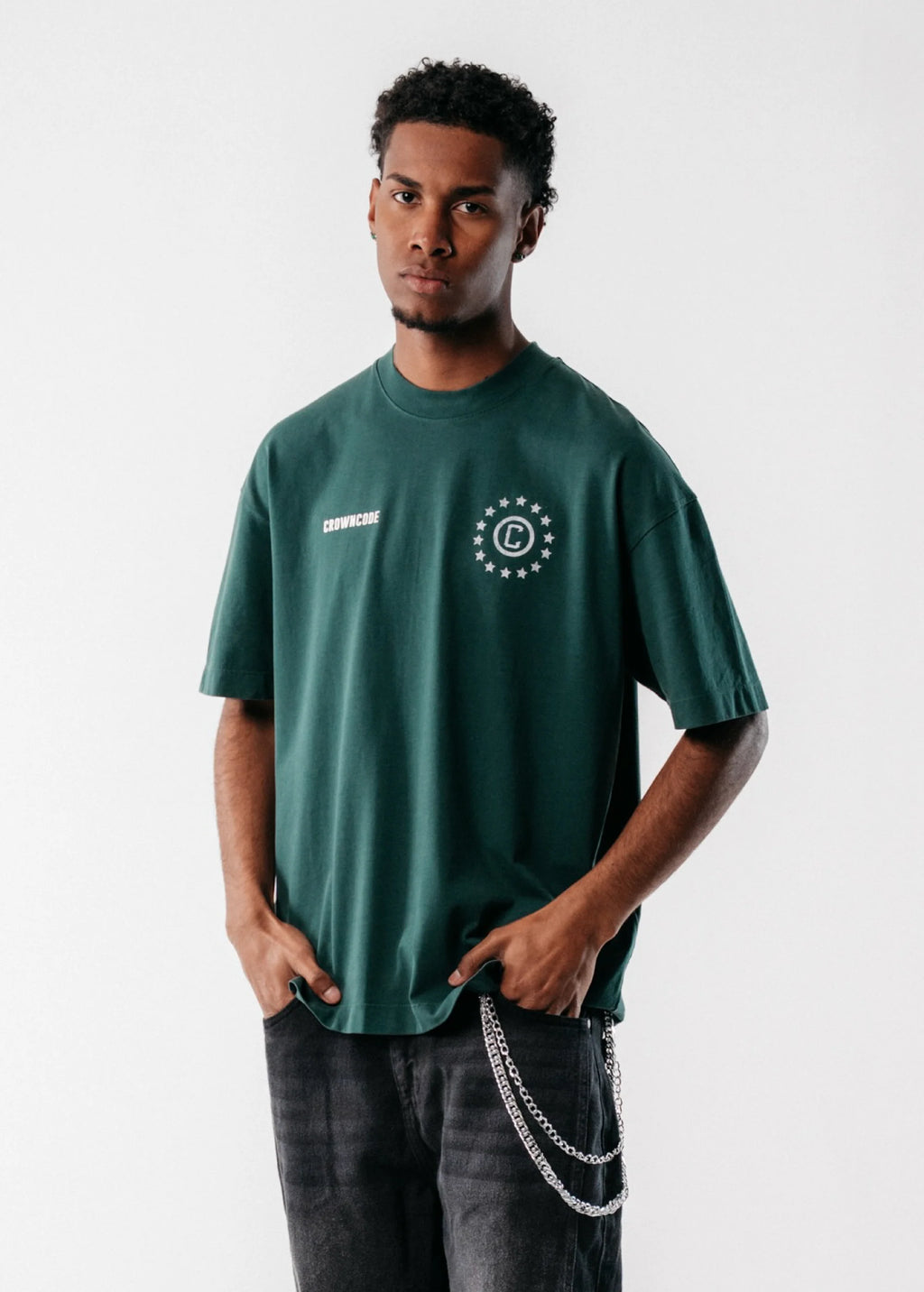 Crowncode camiseta dream state - verde bosque