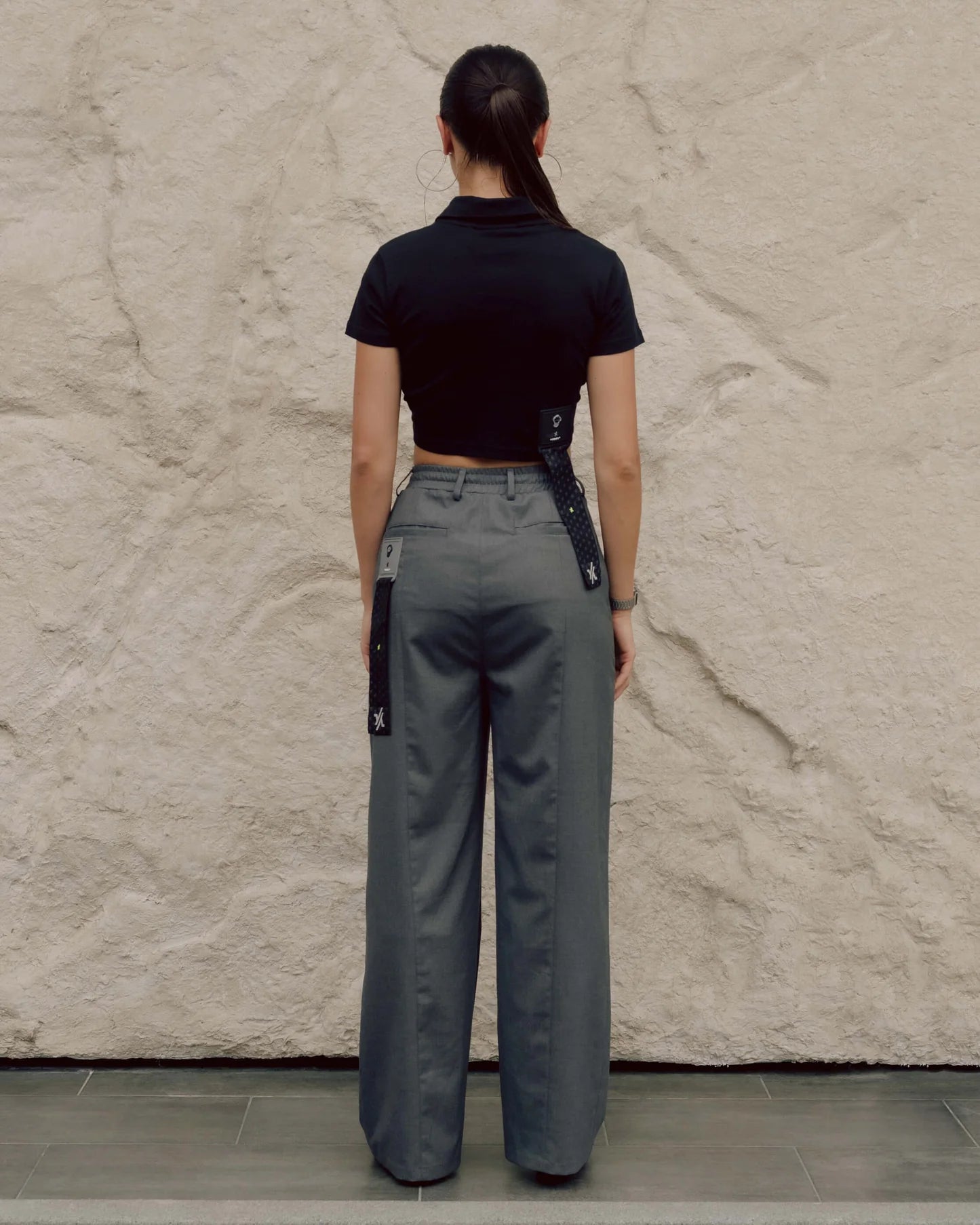 Y/Out Mixed Neck Polo Negro