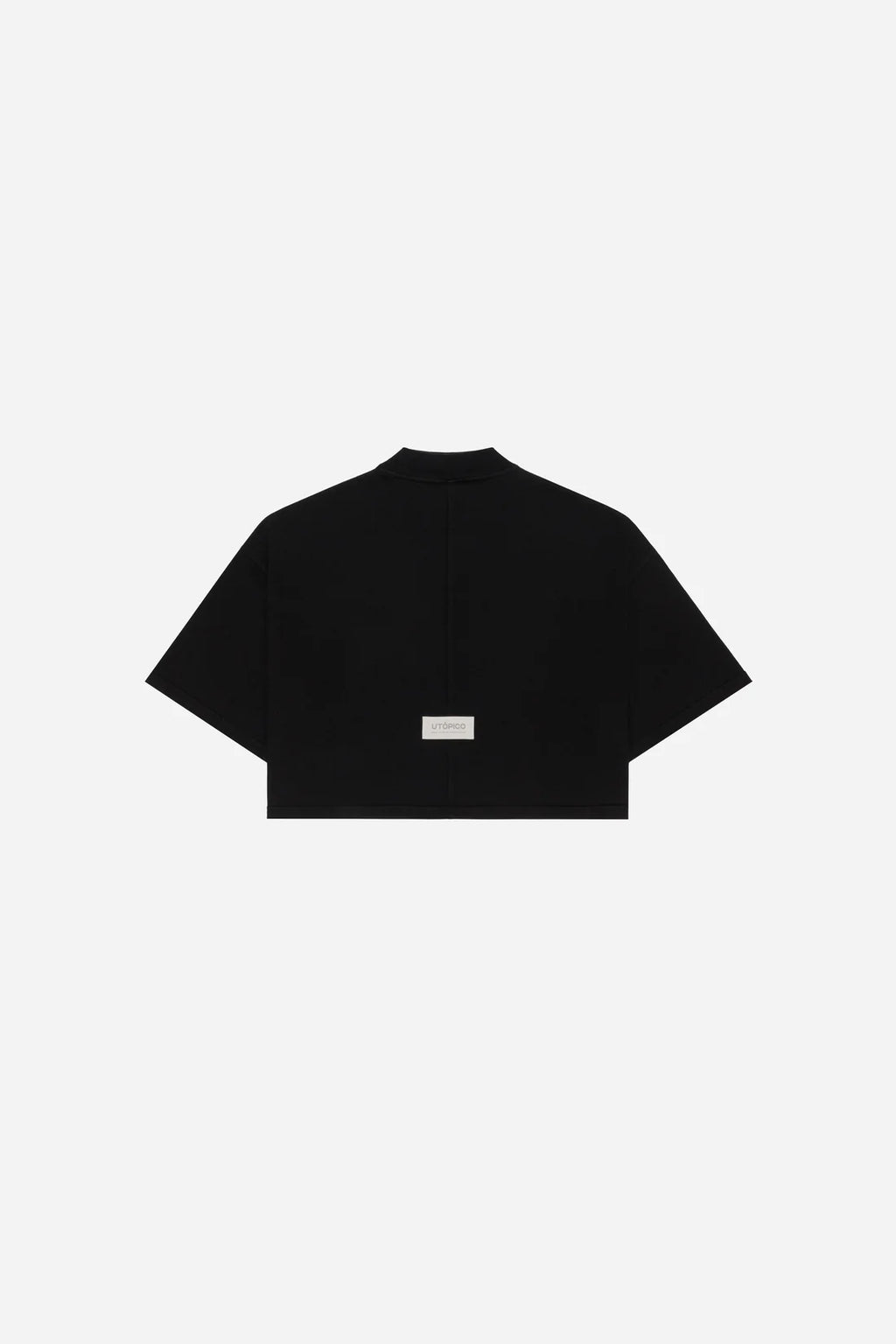 Utópico Camiseta Cropped - Negro