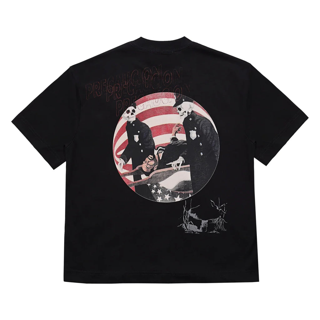 Sinners pre-caucion black t-shirt
