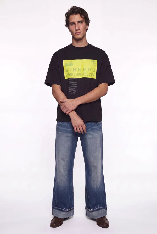 Sinners pre-caucion black t-shirt