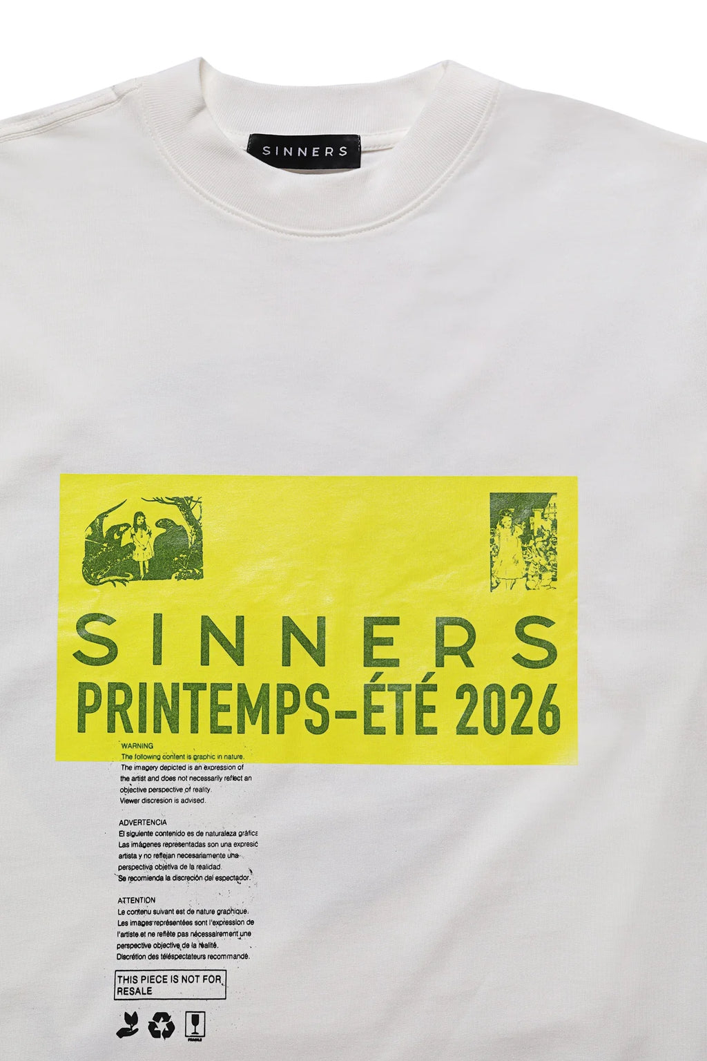Sinners pre-caucion creme t-shirt