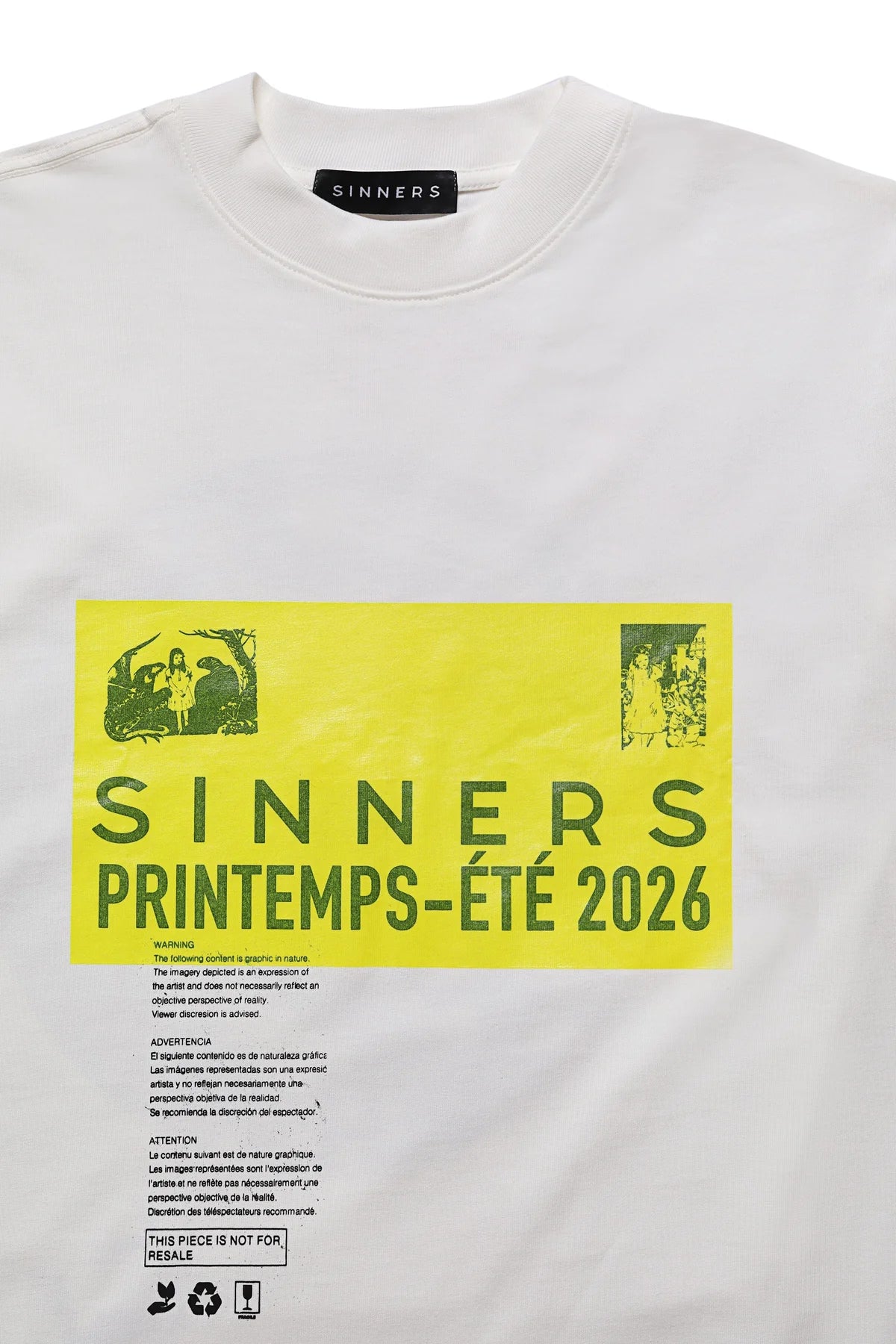 Sinners pre-caucion creme t-shirt