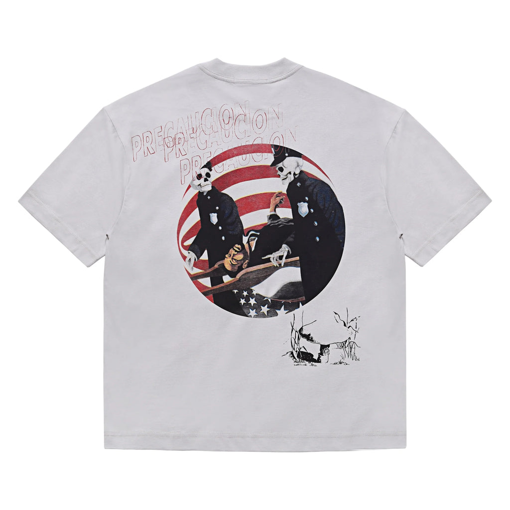 Sinners pre-caucion gray t-shirt