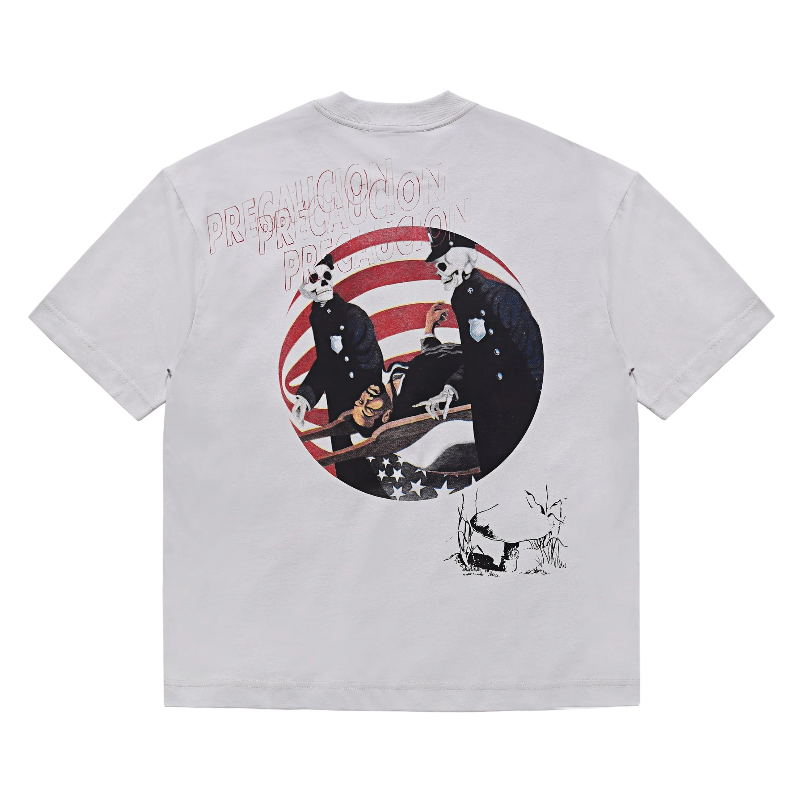 Sinners pre-caucion gray t-shirt