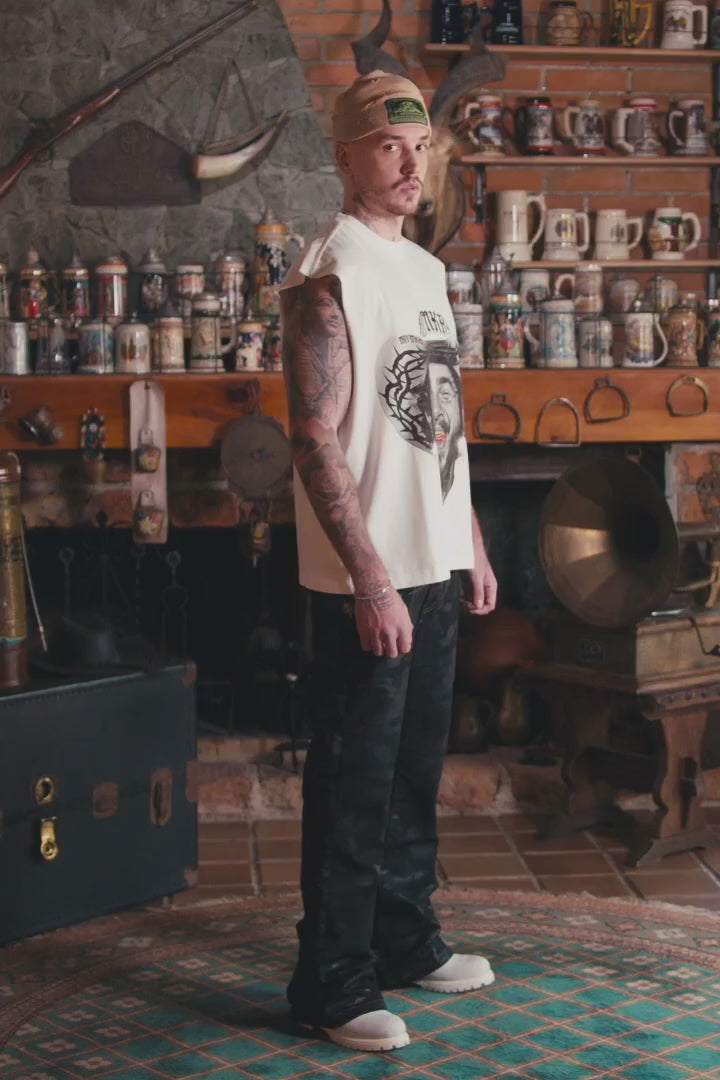 Culturewise Classic Flare Jean Negro Camo CWQ9-FLAREO