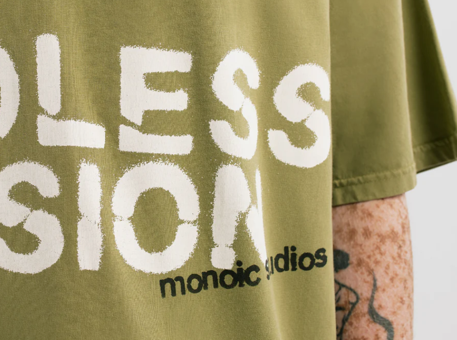 Monoic Endless Vision - Verde Oliva Desgastado T-shirt