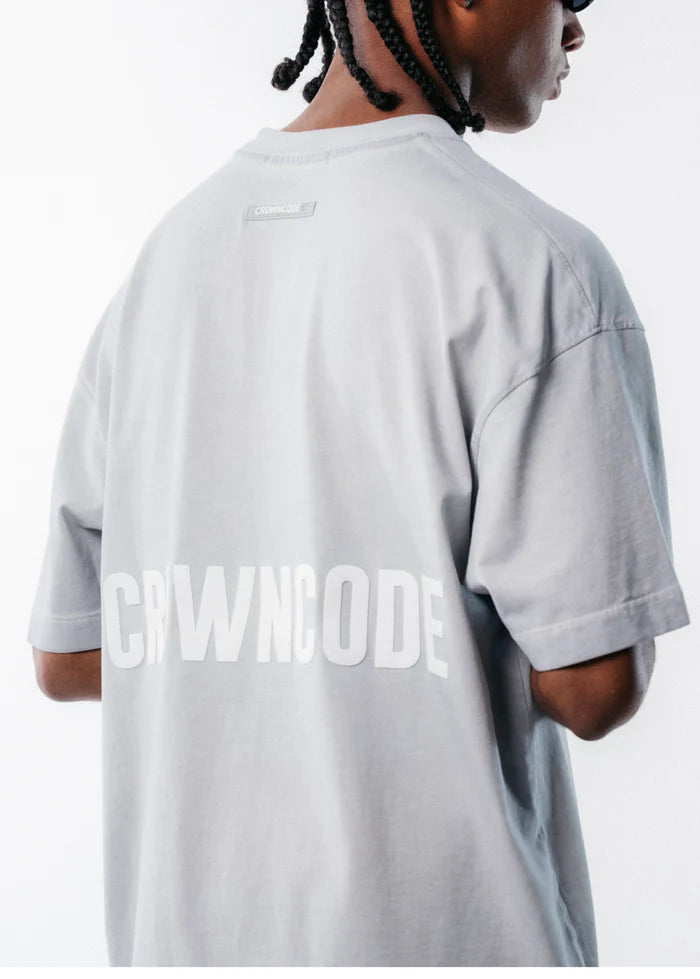 Crowncode Camiseta Icon - Gris Hielo Desgastado