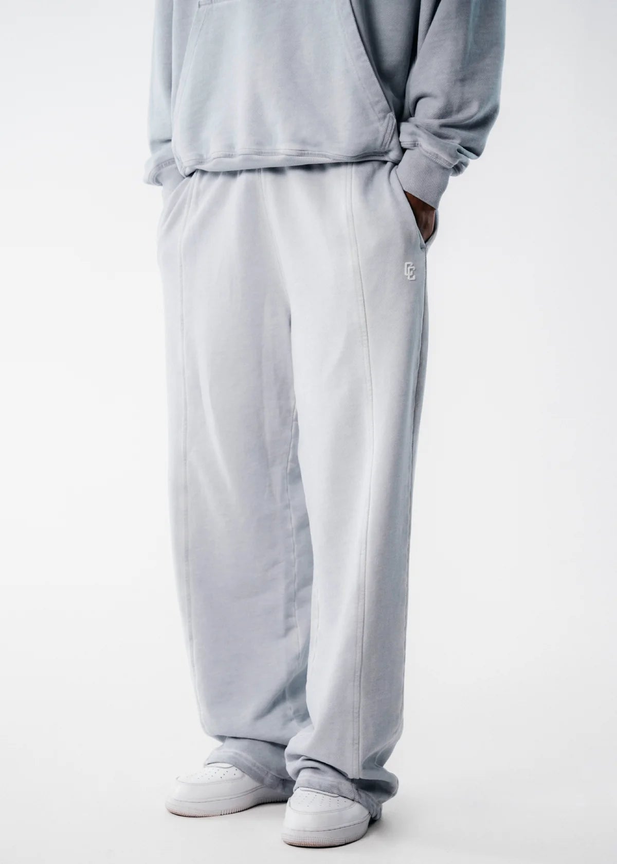 Crowncode Jogger Recto Icon - Gris Hielo Desgastado