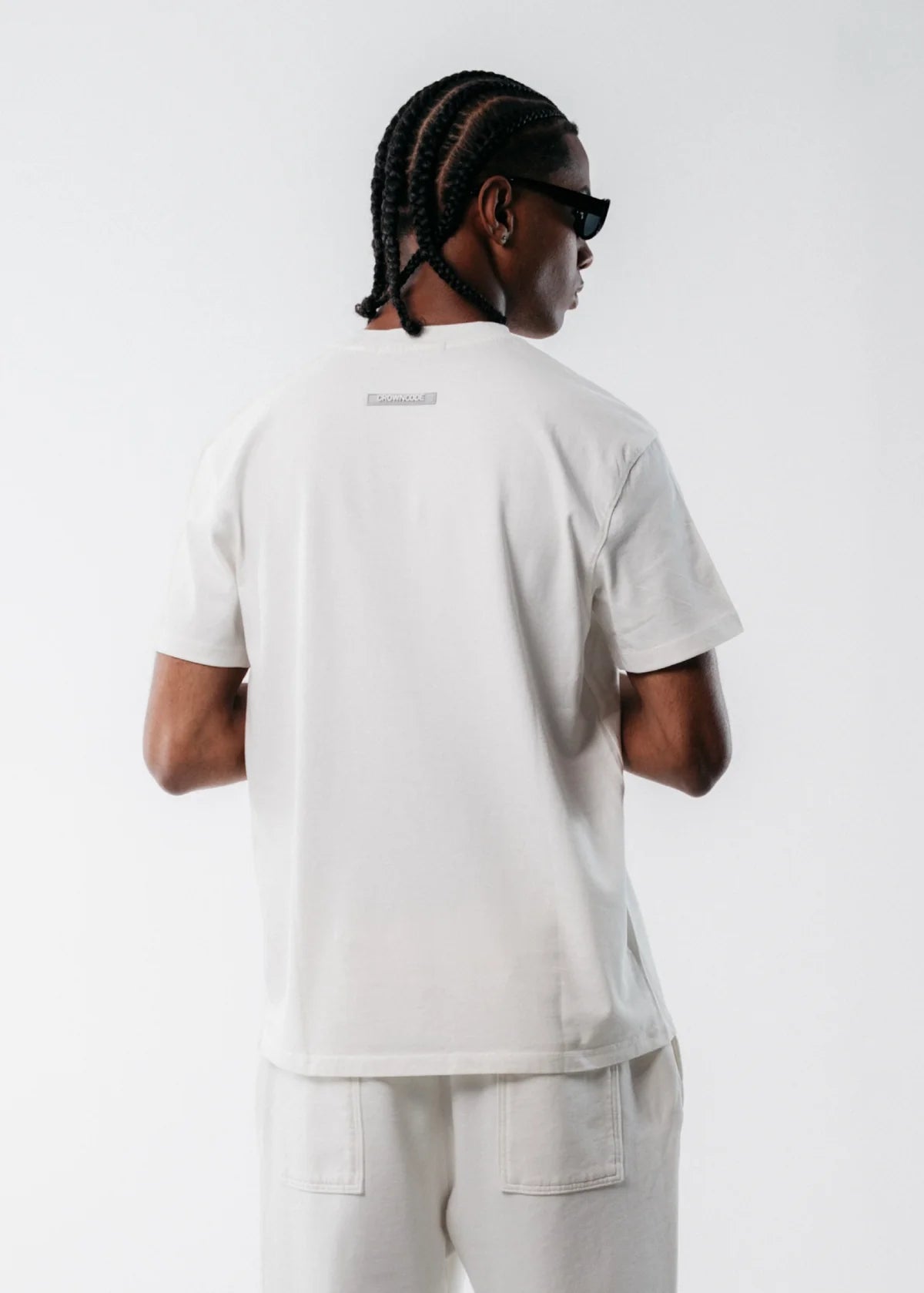 Crowncode Camiseta Regular Fit Básica - Off White