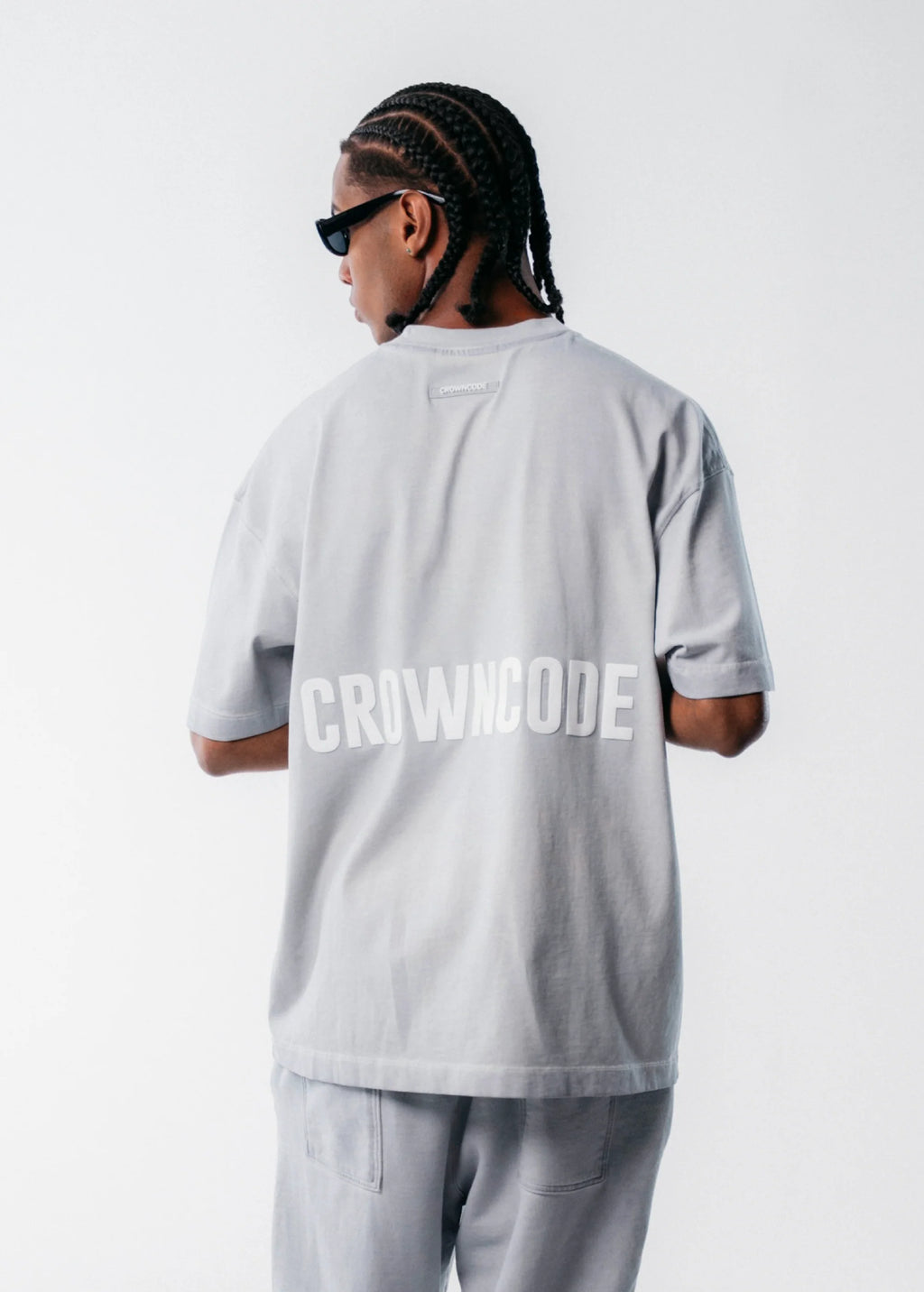 Crowncode Camiseta Icon - Gris Hielo Desgastado