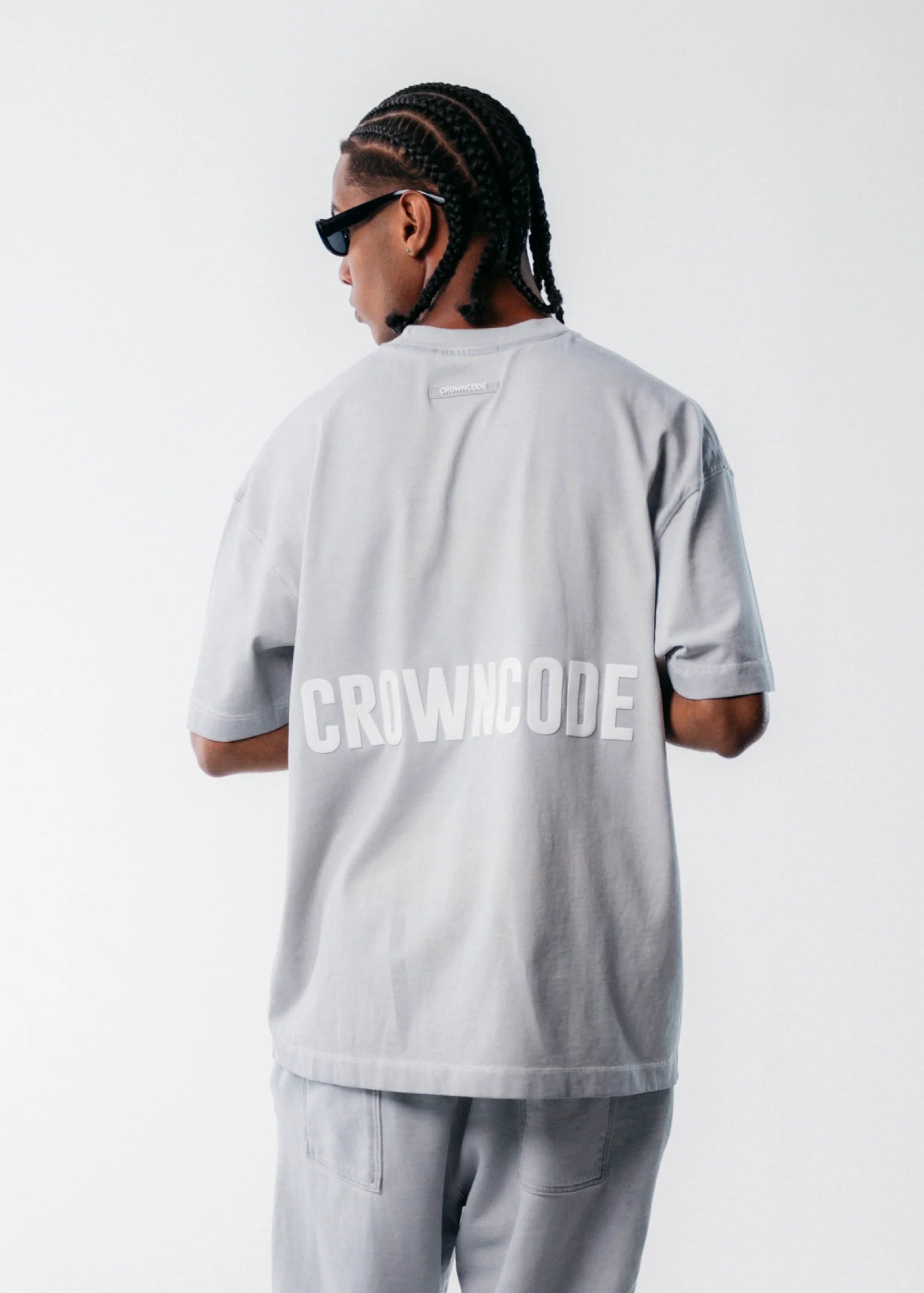 Crowncode Camiseta Icon - Gris Hielo Desgastado