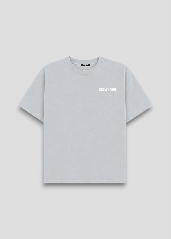 Crowncode Camiseta Icon - Gris Hielo Desgastado