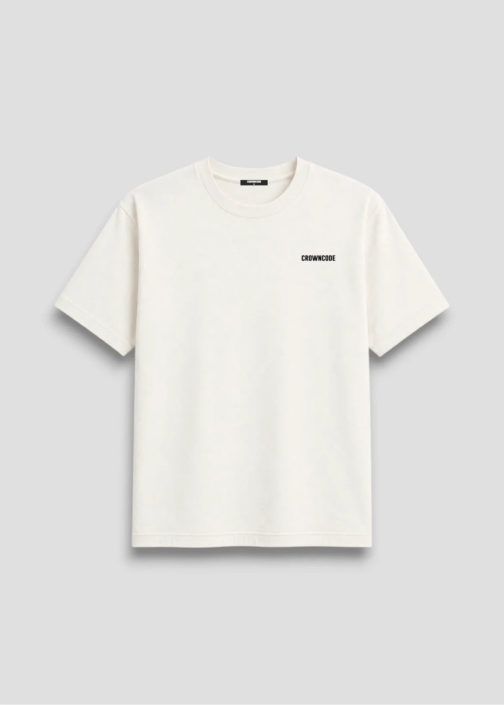 Crowncode Camiseta Regular Fit Básica - Off White