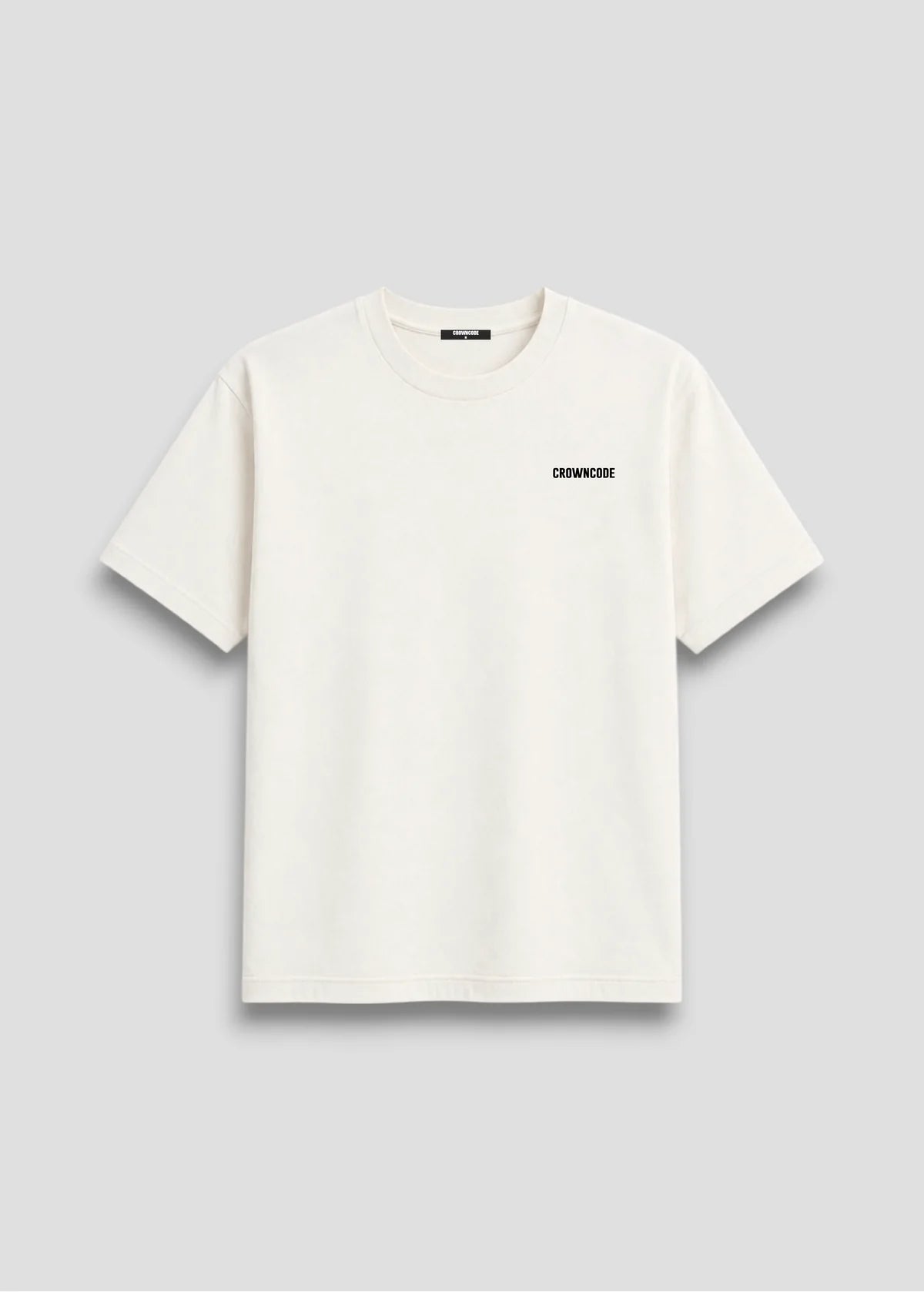 Crowncode Camiseta Regular Fit Básica - Off White