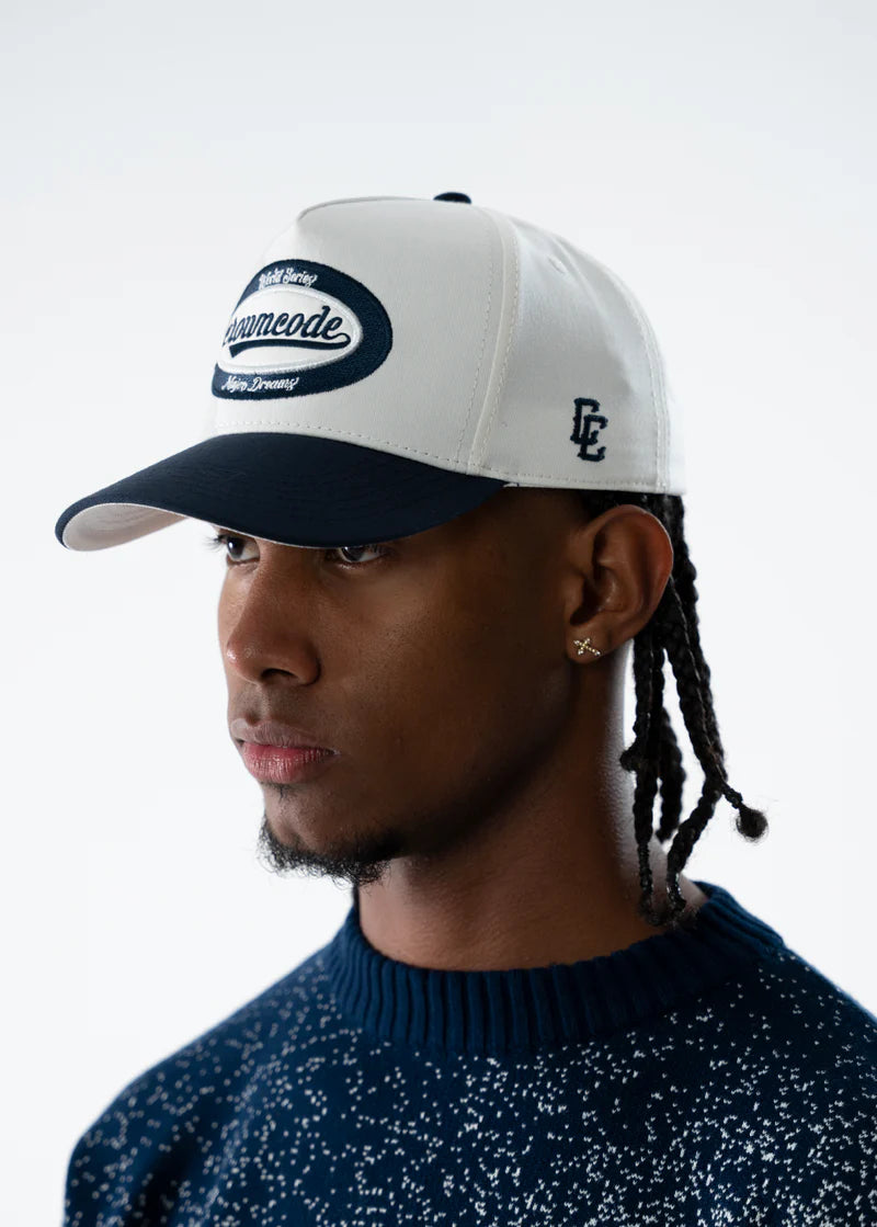 Crowncode gorra world series - crema y azul