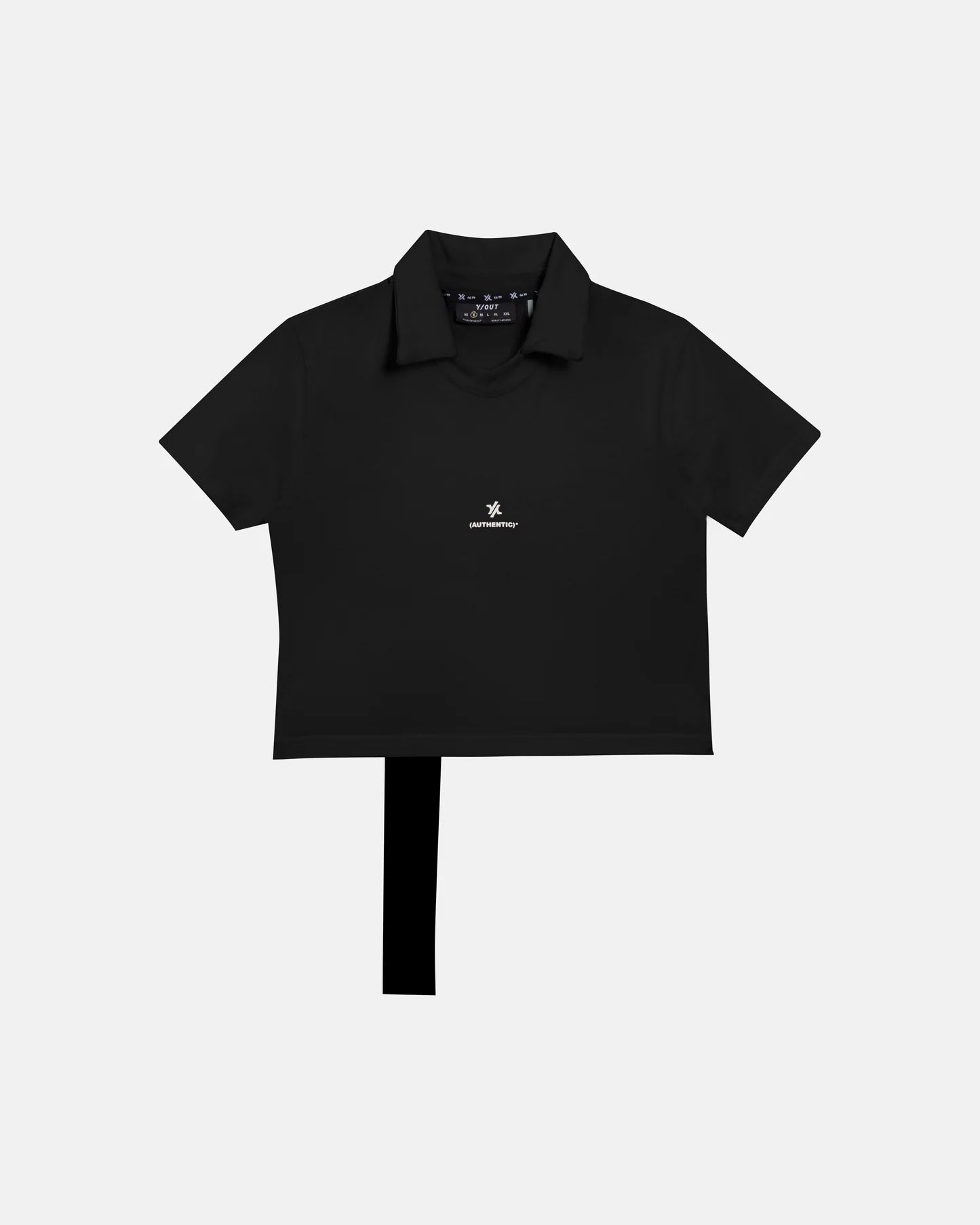 Y/Out Mixed Neck Polo Negro
